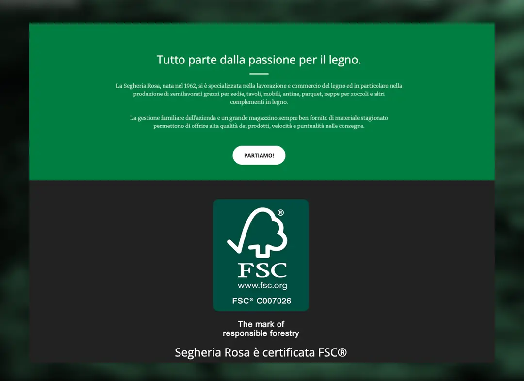 MCWD | Segheria Rosa produzione semilavorati Uudine Produzione semilavorati in legno – Segheria Rosa, Udine – progetto web MCWD