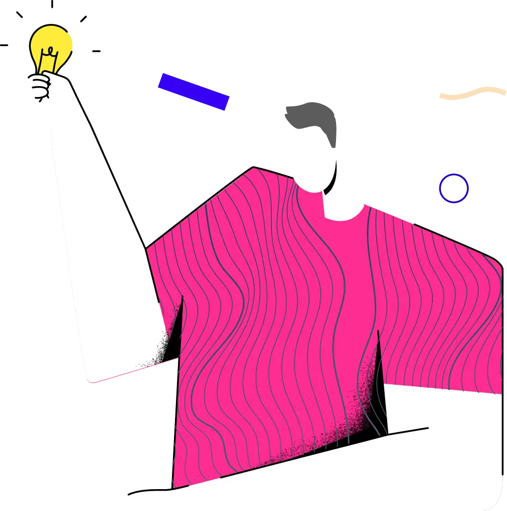 Figura stilizzata che rappresenta il processo creativo di MCWD Manuel Curatolo: grafica, design e identità visiva per aziende e professionisti a Pordenone.